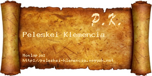Peleskei Klemencia névjegykártya